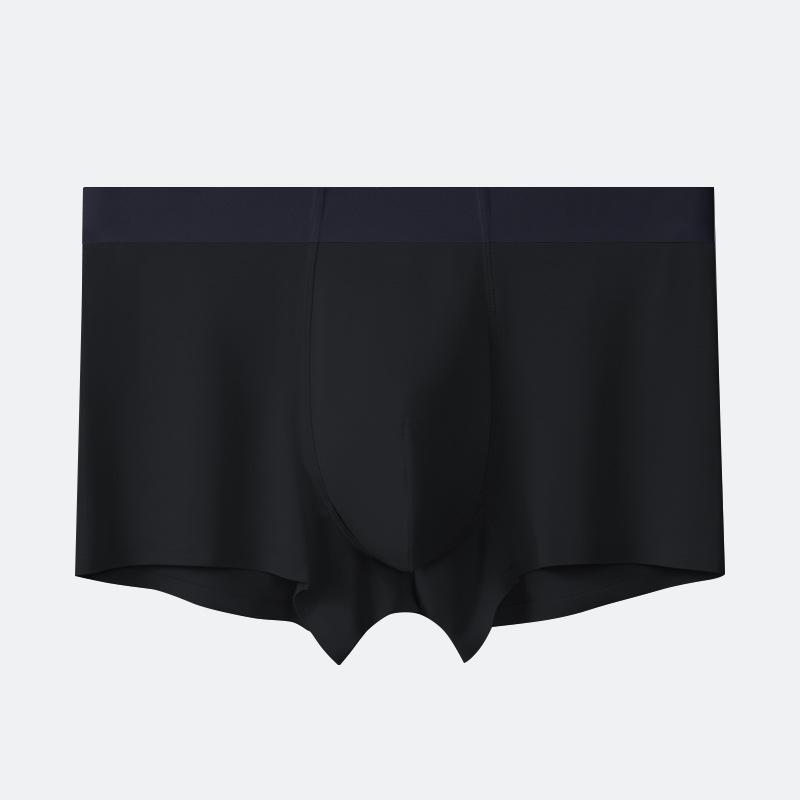 Men's Seamless Bamboo Fiber Boxers: Antibacterial, Breathable, Elastic, Large Size