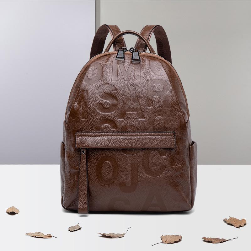 Женский рюкзак из натуральной кожи в корейском стиле