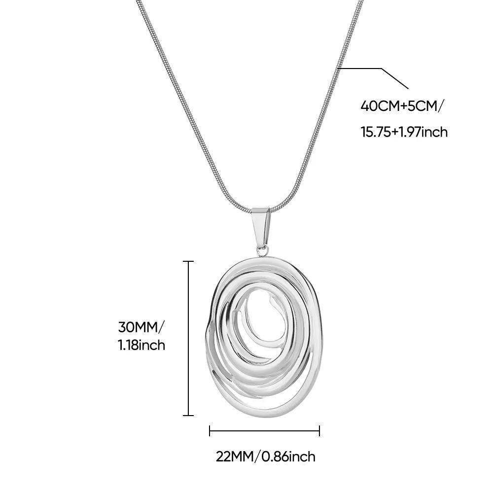 Stainless Steel Floral Pearl Necklace - Luxury Geometric Clavicle Chain