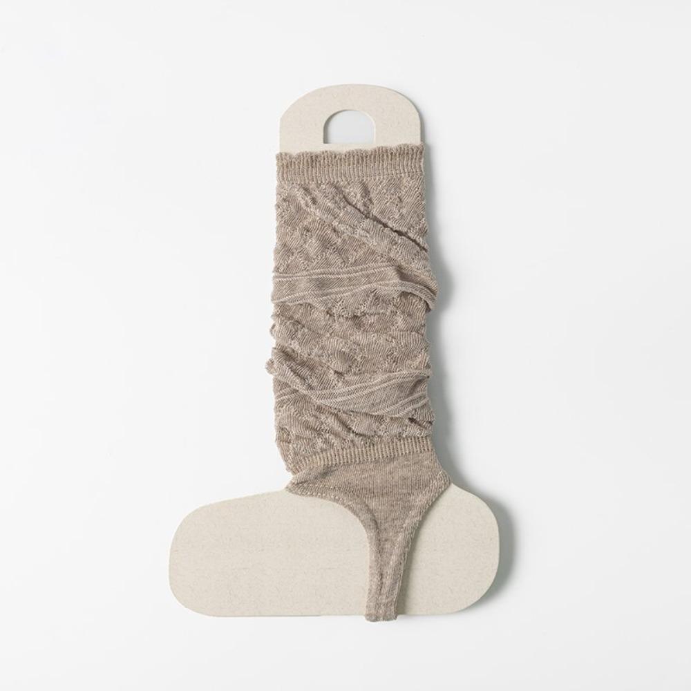 1 Pair Thin Knit Stirrup Slouch Socks Stirrup Design Breathable Feel Calf Socks Boot Match Soft Stretch Boot Socks Daily Outfit 35-39