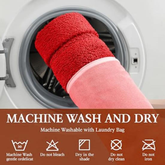 Santa Claus Bath Rug Fuzzy Santa Absorbent Floor Mat Washable Non-Slip Christmas Bathtub Rug for Bathroom Shower Laundry Room Entrance Decor