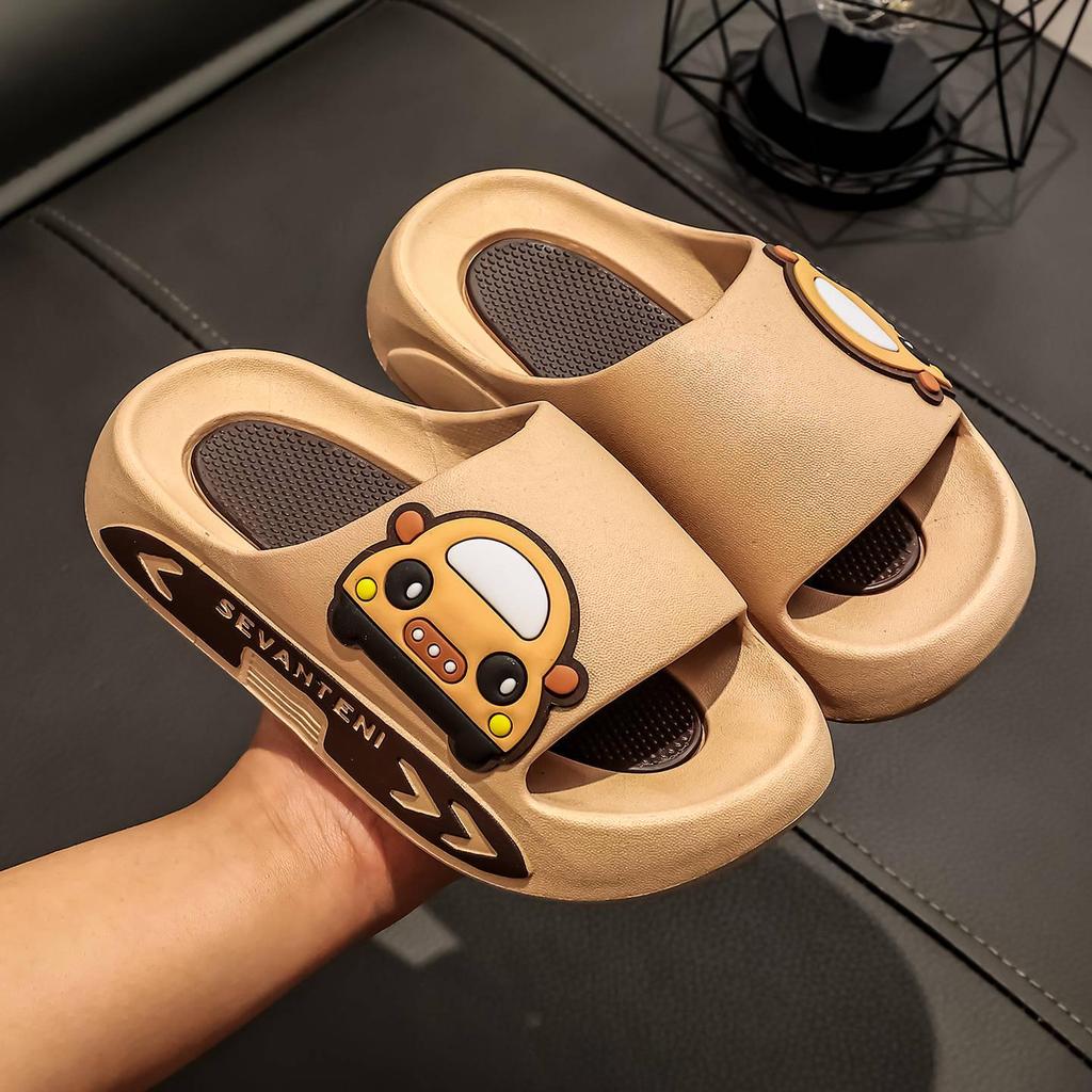 2026 Summer Cartoon Kids' Parent-Child Sandals: Soft, Non-Slip Soles for Home, Bath, and Outdoor Use