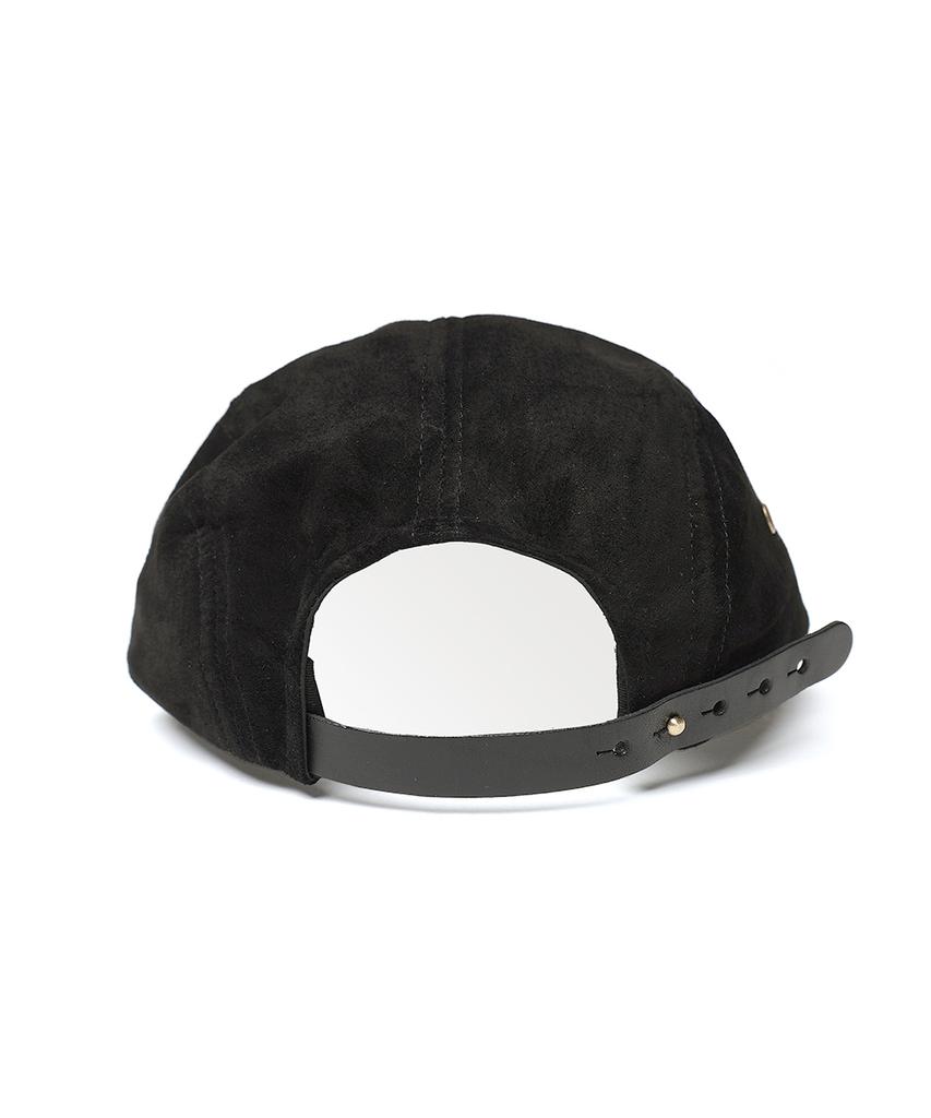 Leulale Handmade Leather Camp Cap - Black
