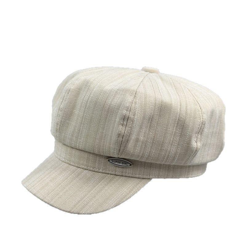 New Octagonal Beret Women's Spring Korean Versatile Face Small Spring and Autumn Elegant Temperament Duck Tongue Painter Hat