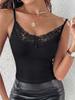 Straps Lace Crop Tops Women Solid Color V  Neck Camis Fashion Tube Top Female Sleeveless Camisole