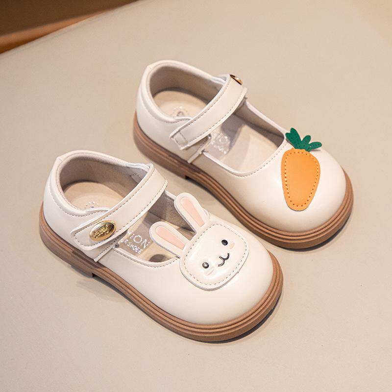 

Girls leather shoes 2025 spring and autumn new children s soft-soled princess shoes girls baby single shoes cute rabbit toddler shoes tide 20-25 yards, 6 pairs in one hand