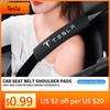 Car Sticker Tesla Car Seat Belt Shoulder Protective Cover For Tesla Model 3 Y Car Interior Safety Belt Decorate Pad Tesla Model