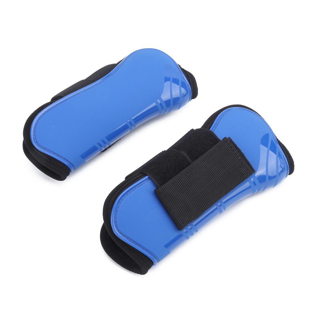 Horse Tendon Boots PU Thicken Shell Boots Horse Leg Protection for Jumping Riding CompetitionBlue L Front