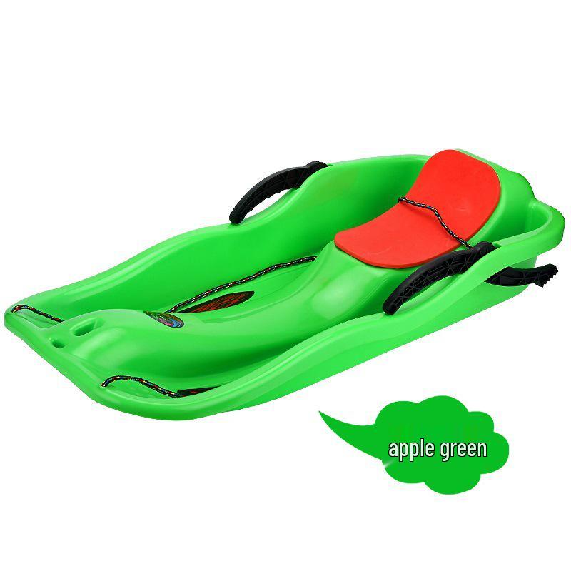 Dual-Person Thickened Grass Slide Board for Children & Adults - Snowflake Design, Sand & Lawn Compatible.