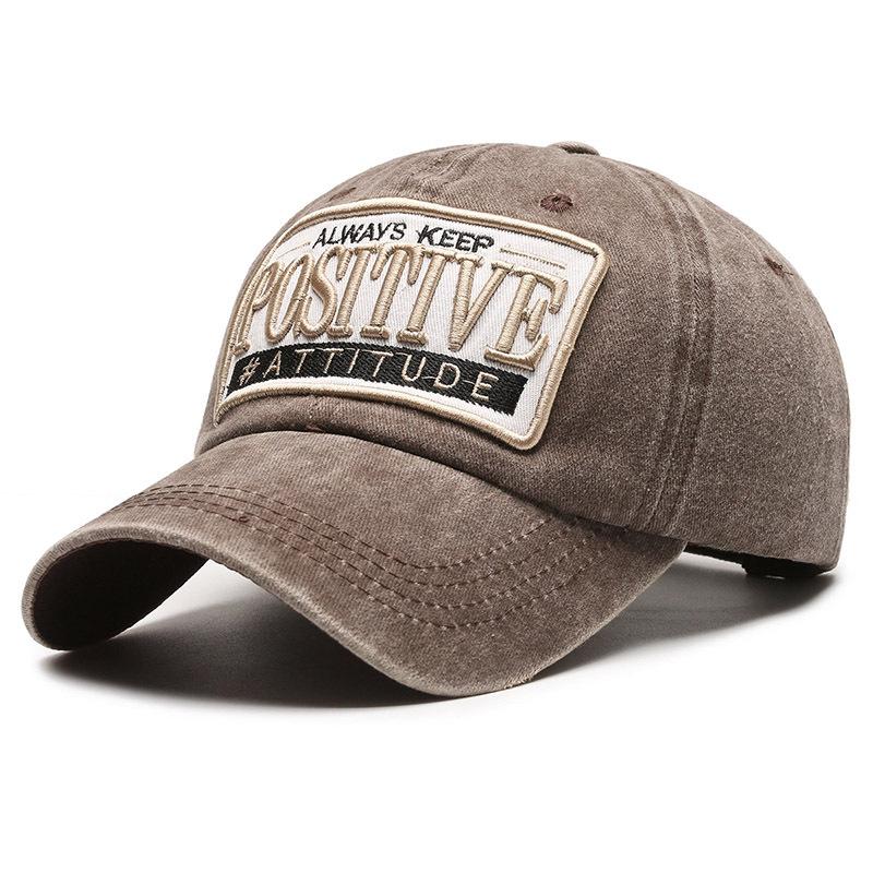 

Unisex Casual Embroidered Washed Vintage Baseball Cap Trendy Men s Hat Women s Fashionable Cap 56-58cm коричневый