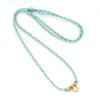 New Women Necklace Handmade Braided 2mm Thin Rope Collar Gold Color Water Droplet Beach Leisure Neck Accessories Gift For Her