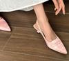 Fashion New  Pumps Women Pointed Blue Pointed Toe Party Shoes Summer Thin Heeled Sandals High Heel  Plus Size Women's Shoes 43