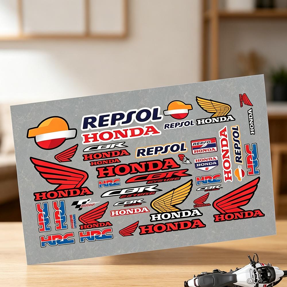 WGLRK1 Honda-hrc Stickers Moto Sticker Auto Body Bumper Windows Motorcycle Laptop Walls Vinyl Decal Car Tuning Accessories
