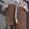Tablier épais et imperméable pour homme et femme, anti-graisse, anti-taches, pour chef, café, restaurant, serveur, barbecue, cuisine