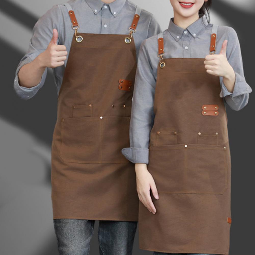 Tablier épais et imperméable pour homme et femme, anti-graisse, anti-taches, pour chef, café, restaurant, serveur, barbecue, cuisine
