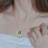 Luxury Non Tarnish Stainless Steel 14k Gold Fashion Light Luxury Sunflower Turquoise Pendant Necklace Women Spot