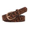 Women Leopard Print PU Leather Pin Buckle Waist Belt Fashionable Animal Pattern for Jeans Dresses and Various Outfit