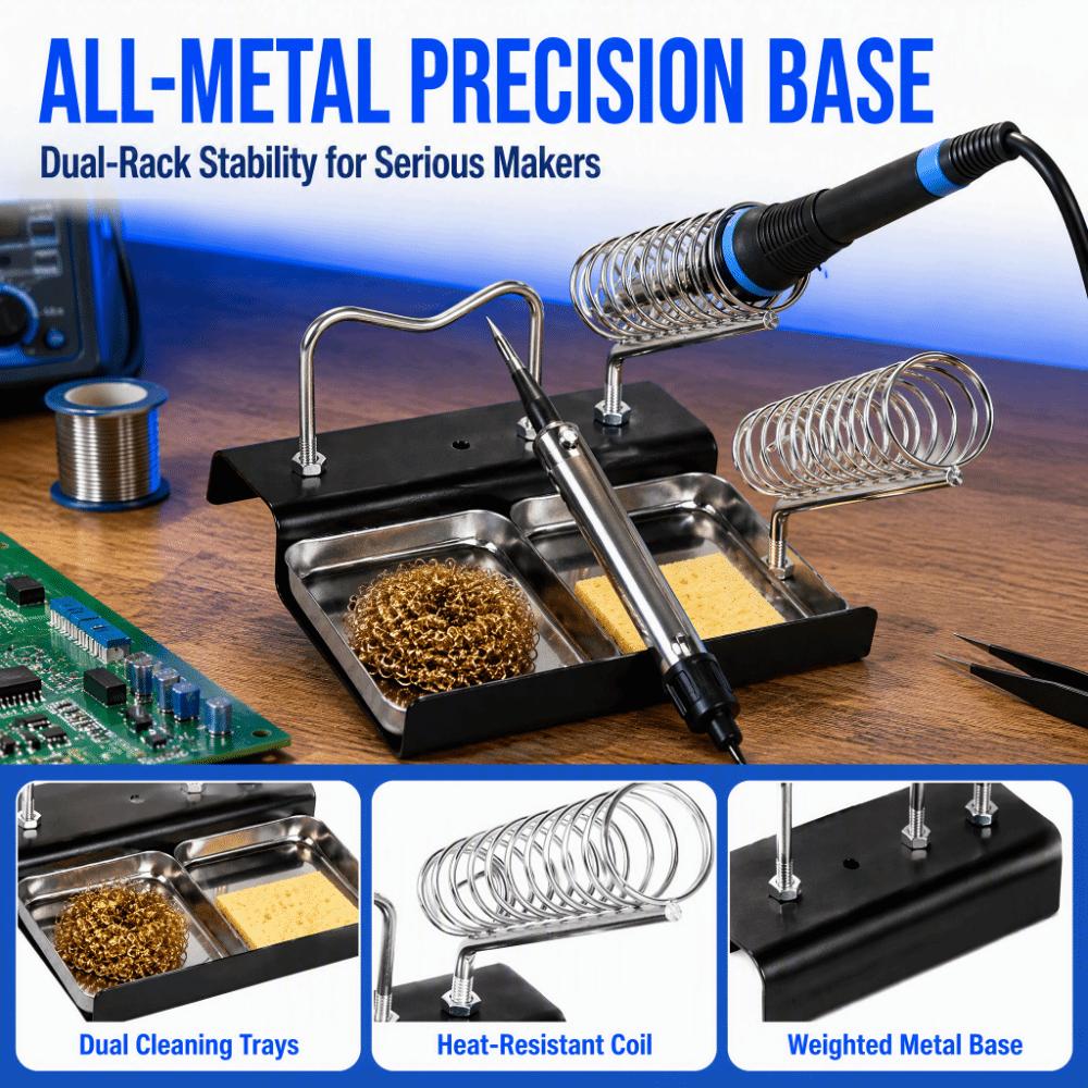 Portable Holder Soldering Iron Stand Welding Cleaning Stand Home Workshop