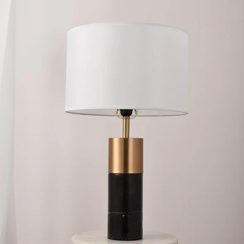 Nordic Luxury Marble Desk Lamp Personality Creative Bedside Lamp Retro Bedroom Villa Living Room Postmodern Decorative Desk Lamp