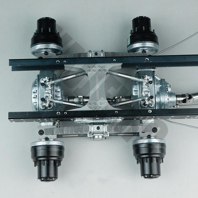 Metal Two-axle Rear Suspension Without Axle for 1/14 Tamiya Remote Control Truck Scania R620 R470 R730
