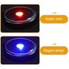LED Kristall Display Basis Mehrfarbige Runde Lichtständer Dekorative 3D Glas Beleuchteter Sockel Display Basis USB Batteriebetrieben