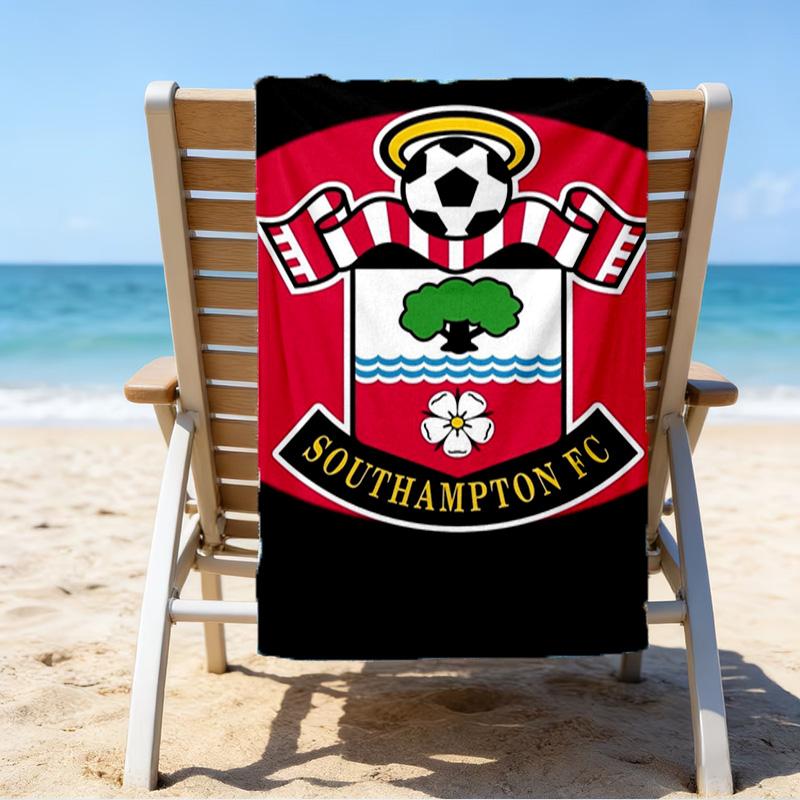 Asciugamano da Spiaggia Stampato con Stemma FC, Microfibra Super Morbida, Regalo Perfetto per Compleanno, per Piscina, Spiaggia, Viaggio, per famiglia e amici