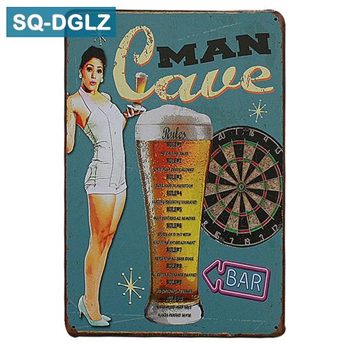 [SQ-DGLZ]Bar Open Time Metal Sign Bar Wall Decor Vintage Metal Crafts Home Decor Painting Plaques Art Poster