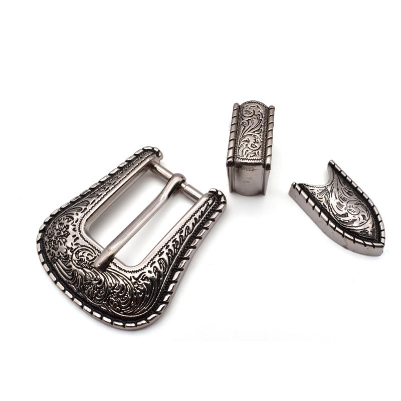 Hot Sale Buckle Set Screws Vintage Western Belt Buckles 3 Piece Buckle Sets