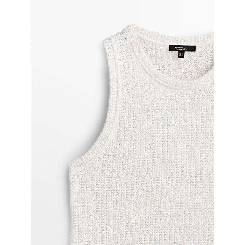 MD Women's Summer New Arrival Lightweight Plaid Cotton Sleeveless Knitting Vest T-shirt Female 06804533712