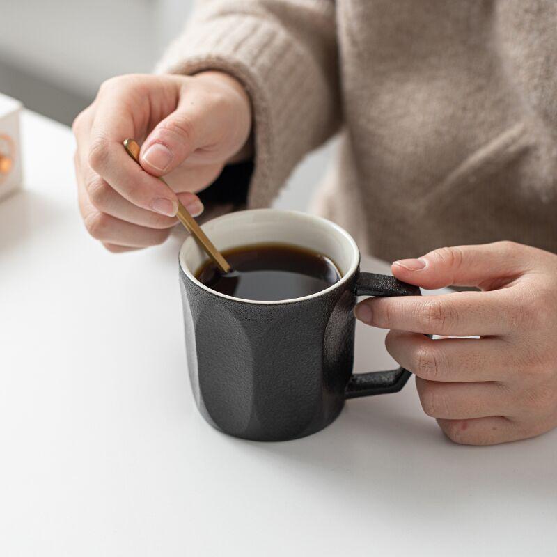Retro Coffee Cup Creative Souvenir Cup Afternoon Tea Ceramic Mug Japanese Coarse Pottery Water Cup Breakfast Cup