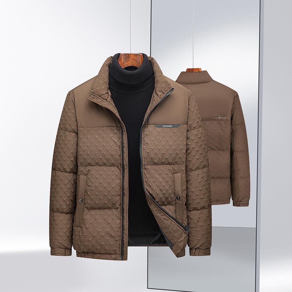 Autumn and Winter Short Stand-up Collar Duck Down Warm and Thickened Down Jacket Youth Casual Cold-proof Clothing