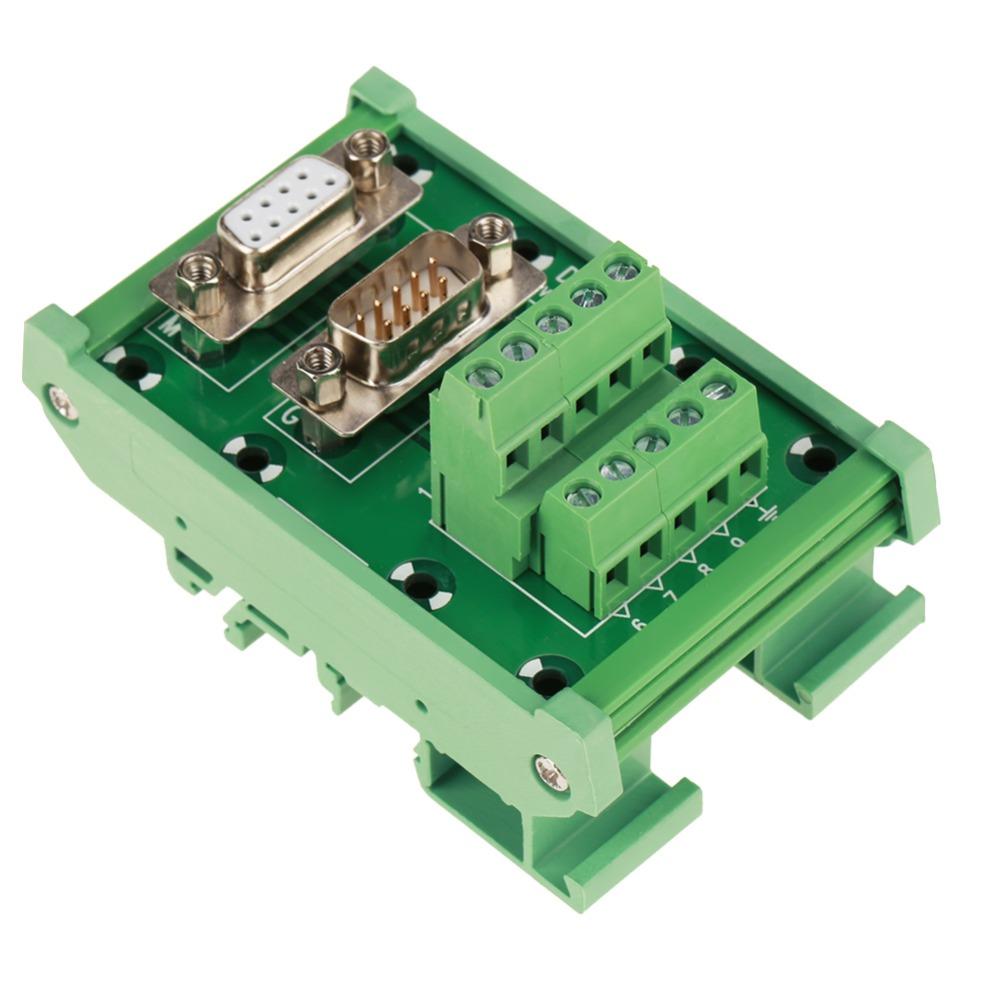 DB9-MG6 DB9 DIN Rail Module DIN Rail Mount Breakout Board Module  Automation Systems