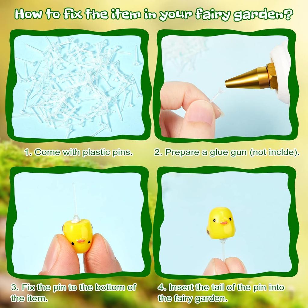 200 Pcs Miniature Garden Accessories, Including Animals, Mini Houses and DIY Dollhouse Decoration, Miniature Figurines, Micro Landscape Ornaments,