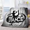 Black Dance Style Customize Text Blanket Multi-purpose Customizable Blanket Soft & Cozy Versatile for Living Room Sofa Bed Chair Ideal for All Seasons