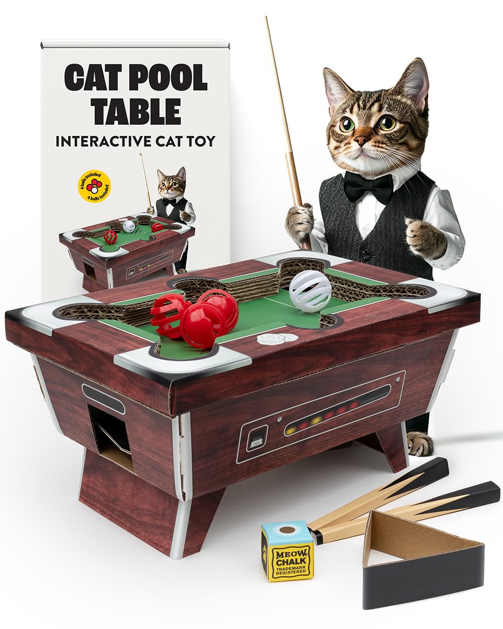 

Suck UK Cat Ball W25 x D5 x Toy, Billiards, H35.3cm