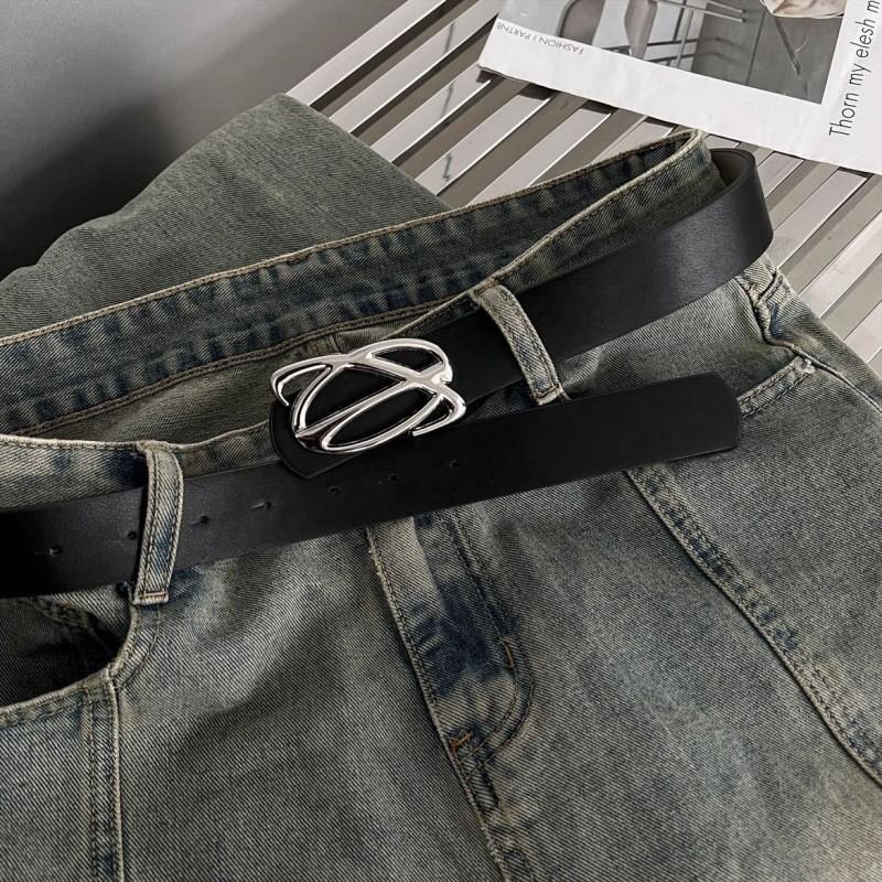 Chic Black Pu Belt For Women With Retro Style And Elegant Buckle For Jeans