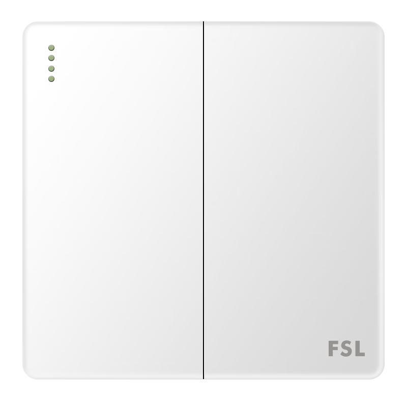 FSL Foshan Lighting Type 86 10A Concealed Two-Gang One-Way Switch Two-Gang One-Way Switch