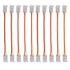 10Pcs LED Light Strip Connectors 3Pin 8mm Safe PC Strong Compatibility COB LED Strip Connectors for Home Party Office
