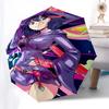 1pc Outdoor Umbrella with Magical Girl Design - Automatic Opening/Closing, Portable 3-Fold Design, 8-Bone Iron Frame, Perfect Gift for Fans, Trav