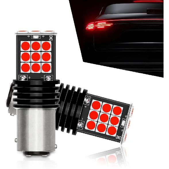 2 PCS 1157 Car LED Brake Light Replacement, Super Bright Waterproof Vehicle Lighting Bulbs, Universal 3030 24SMD Automotive Tail Light Bulbs