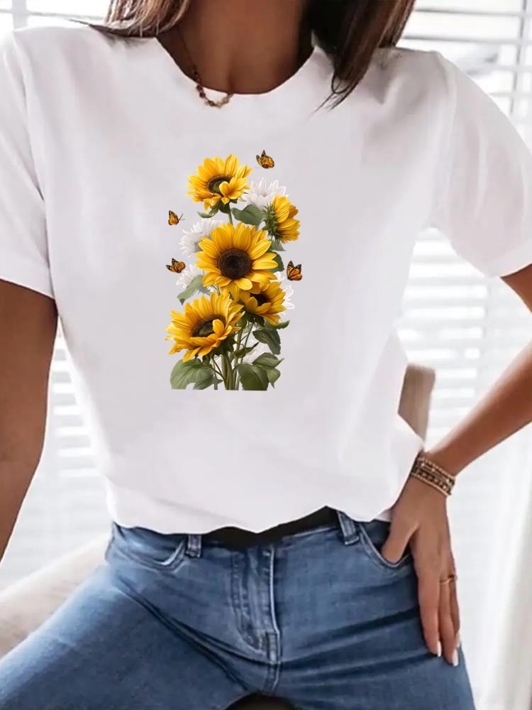 (Asian Size) trend butterfly Clothing T Shirt Woman Women Fashion Tee Top Print Female Short Sleeve Graphic T-shirts