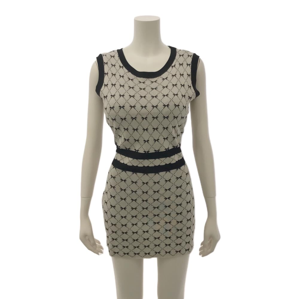 GRAXIA Cabaret Mini Strick Hostess Cabaret Lounge Polka Light Einheitsgröße Kleid, Kleid, Kleid, Ärmellos, Kleid, Club, Kleid, Girly, Stretch,