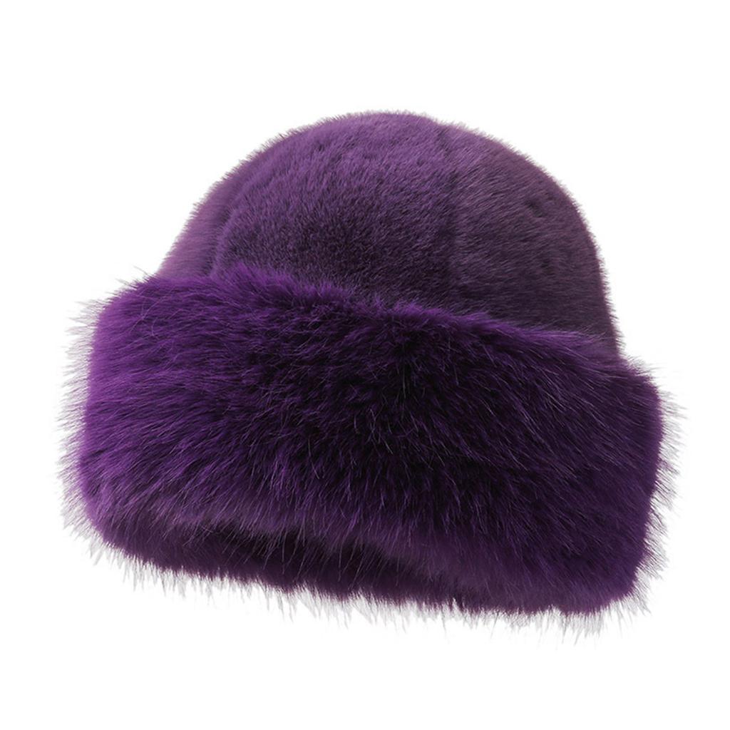 Sweet Girls Plush Bucket Hat Cute Ladies Fisherman Cap Russian Style Woman Teens Casual Winter Shopping Keep Warm Hat