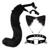 Handcrafted Cat Ear Headband with Fox Tail