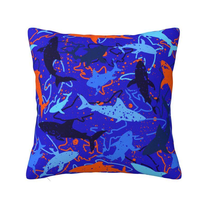 Fashion Ocean Animal Shark Cushion Covers xcm Polyester Pillow Case Sofa Chair Square Pillowcase Decoration