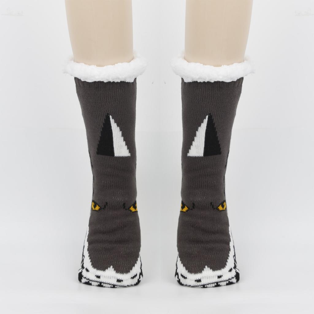 Women's Floor Socks With Plush And Thickened Animal Snow Socks