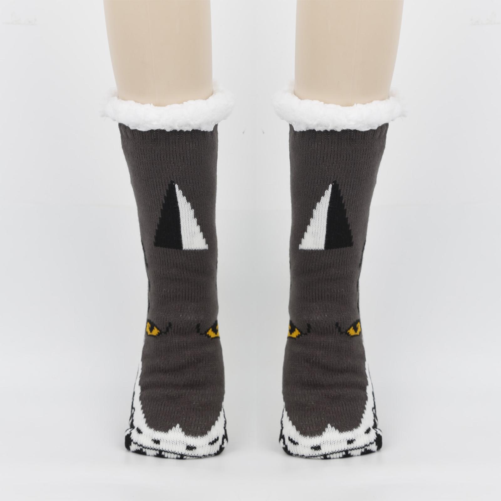 

Women s Floor Socks With Plush And Thickened Animal Snow Socks One Size