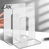 Non Slip Book Supports for Office Clear Acrylic File Holder, L-Shaped Desk Organizer, Sturdy Desktop Decorative Bookends Home Library Folder