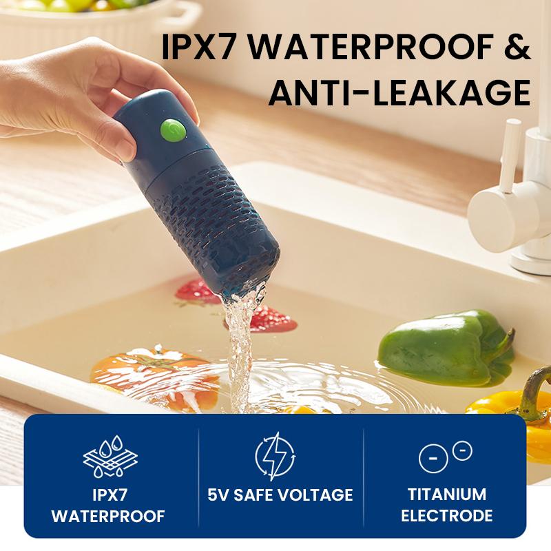 Capsule Vegetable Washer OH Ion Fruit Washing Machine 4400mAh Battery 25 Times Purification