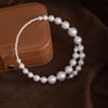 Irregular Pearl Necklace Retro Exaggerated Design Sense Collarbone Chain Light Luxury High-End Jewelry Sweater Chain
